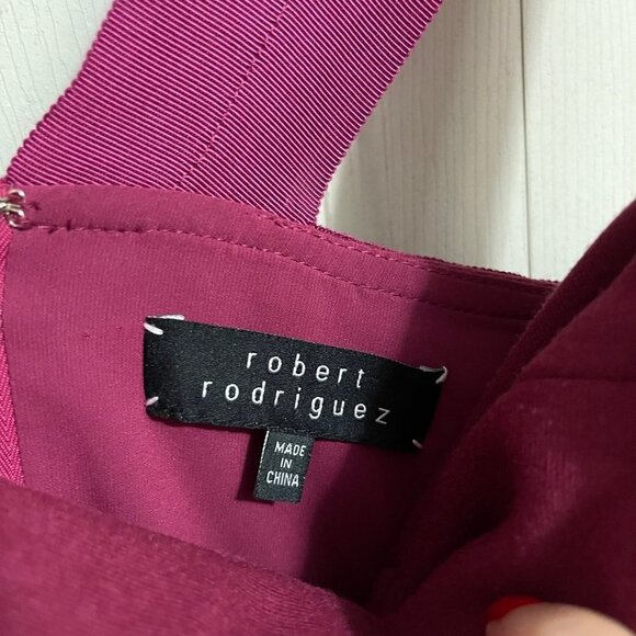 Robert Rodriguez Women's Magenta Sleeveless Bandage Bodycon Knee Length Dress 10 - Picture 3 of 9